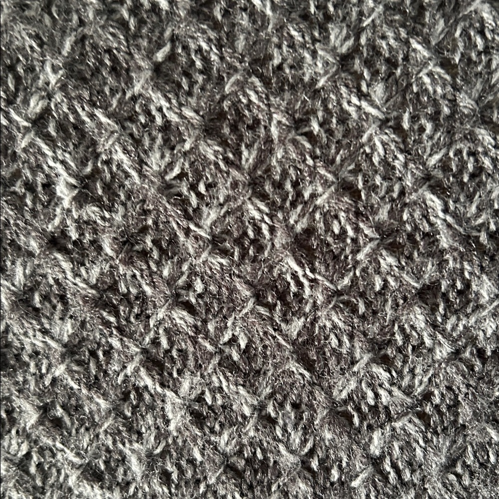 St John's Bay short sleeve open front cardigan sweater marled dark gray knit L - Picture 4 of 12